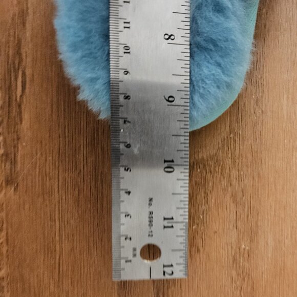 MOU turquoise sheepskin shearling slippers - Picture 4 of 4